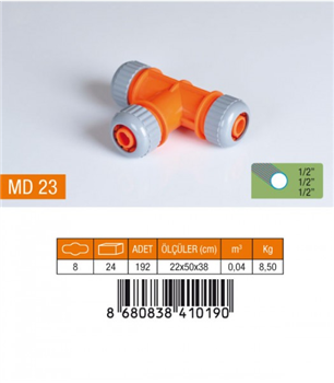 MEDALYAN 1/2'' LÜX TE HORTUM EKİ MD23