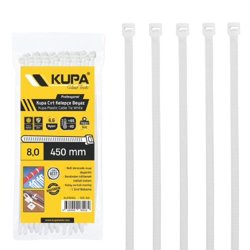KUPA BEYAZ CIRT KELEPÇE 4,8x450 mm KUP8153