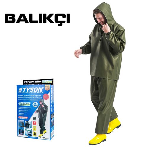 TYSON BALIKÇI TAKIM YAĞMURLUK HAKİ YEŞİL TYS9011