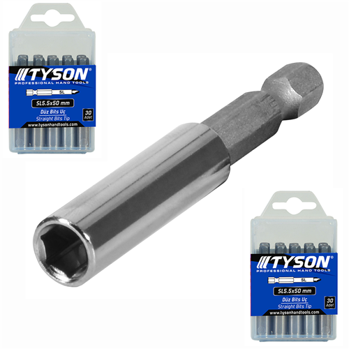 TYSON BİTS UÇ UZATMA ADAPTÖRÜ 10x60 1/4 TYS9680