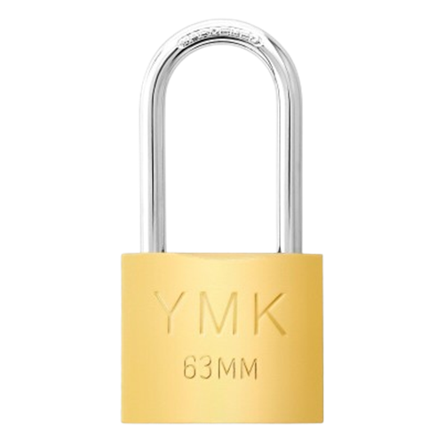 YMK 63 mm UZUN KANCALI SARI BOYALI  ASMA KİLİT YMK-1263BL