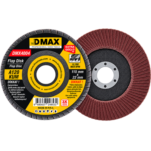 DMAX FLAP DİSK ALÜMİNYUM OXİDE 115*80 KUM DMX4002