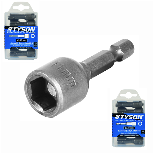TYSON SOMUN ADAPTÖRÜ MANYETİK 8 mm (12 li) TYS9645
