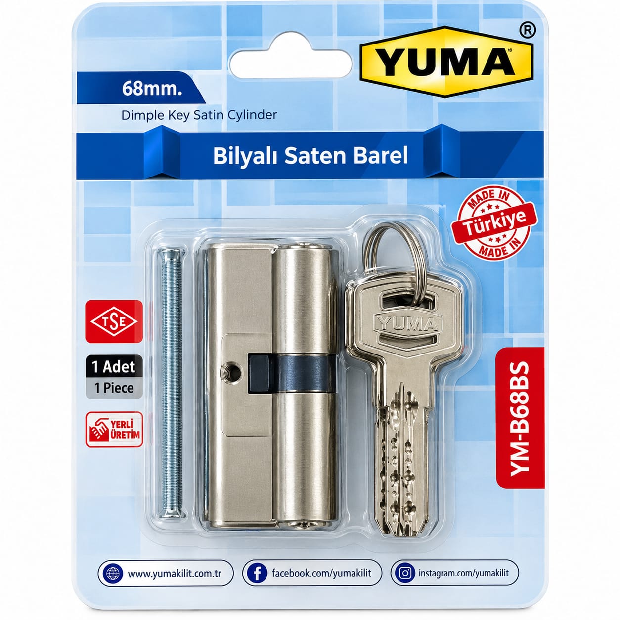 YUMA BİLYALI BAREL 68 mm SATEN B68BS