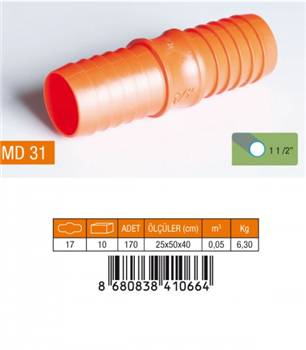 MEDALYAN 11/2'' NORMAL HORTUM EKİ MD31