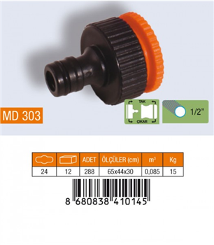 MEDALYAN OTO MUSLUK BAĞLANTISI 3/4-1'' MD303