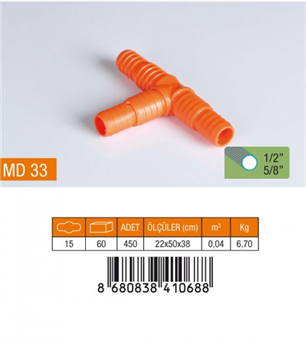 MEDALYAN 1/2-5/8 NORMAL TE HORTUM EKİ MD33