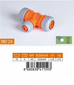 MEDALYAN 3/4-1/2-3/4 LÜX TE HORTUM EKİ MD24